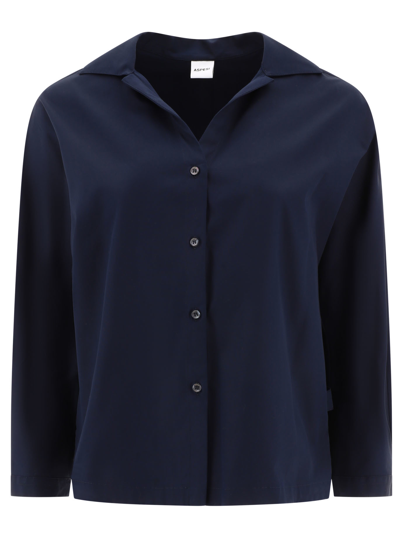 Camicia in cotone con collo francese